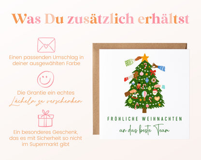 Weihnachtskarte – Fröhliche Weihnachten an das beste Team – 06 zusaetzlich